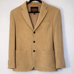Tod's Men's Beige in Pashmy Lamb Leather Blazer